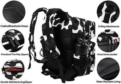 LHI Tactical Military Backpack for Men and Women 25L/35L Army Assault Pack Bag Small Rucksack with Bottle Holder