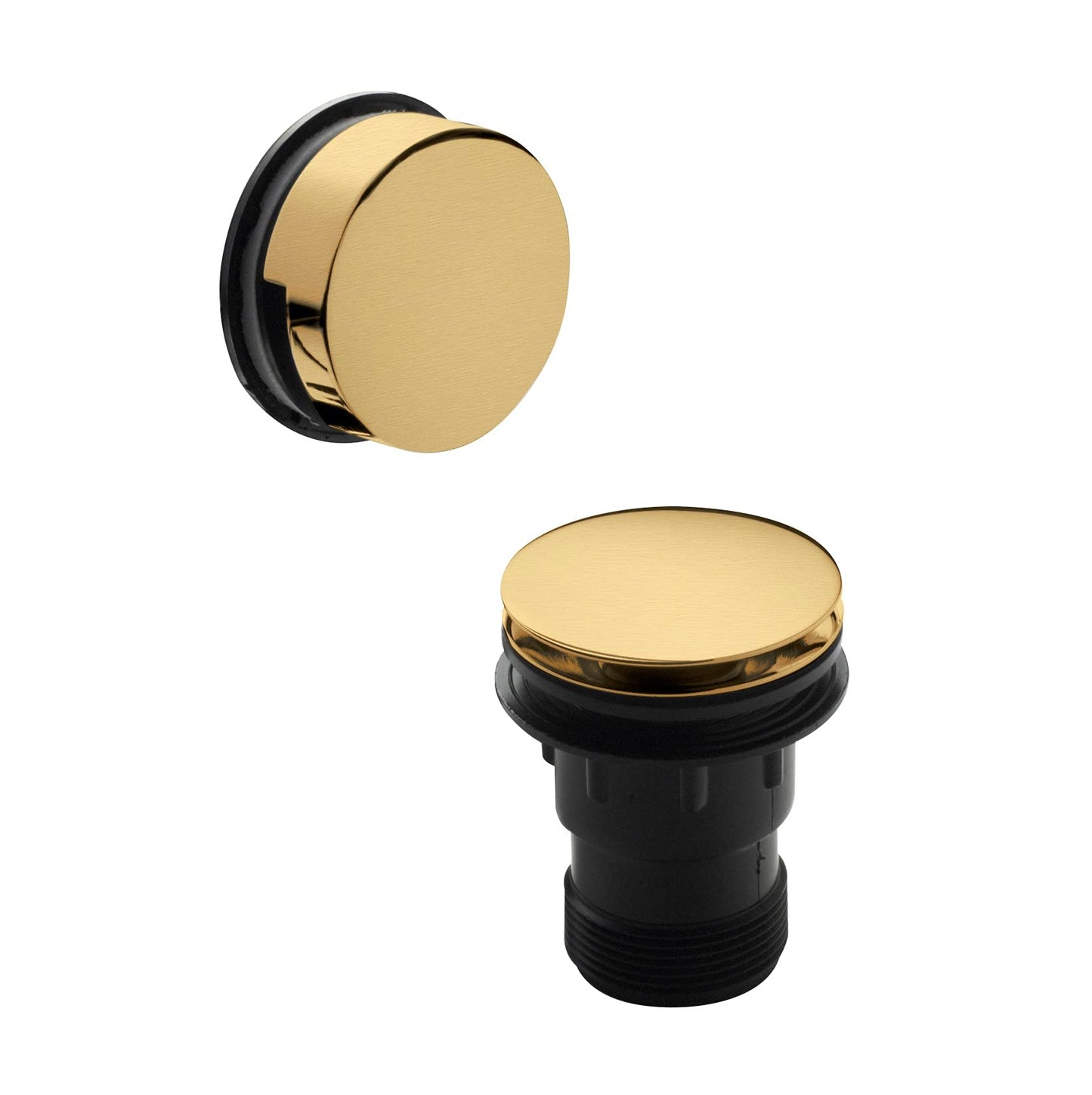 nuie E827 Accessories | Modern Bathroom Push Button Bath Waste, 70mm, Brushed Brass