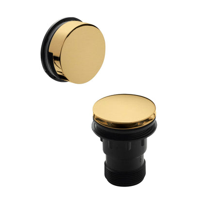 nuie E827 Accessories | Modern Bathroom Push Button Bath Waste, 70mm, Brushed Brass