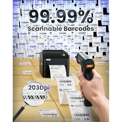 vretti Thermal Printer USB Label Printer Thermal Label 4x6 for Shipping Compatible with Windows, Mac OS and Linux systems