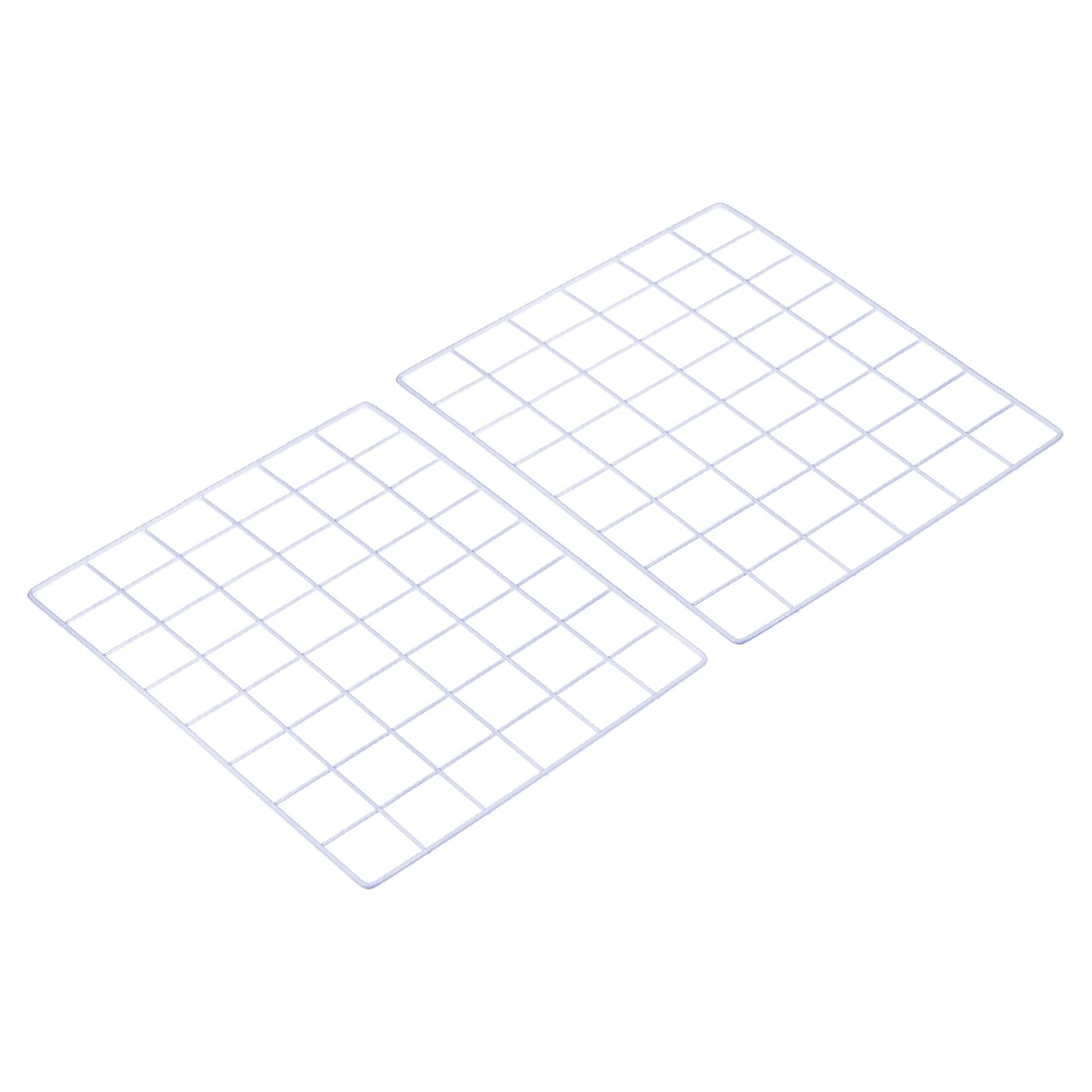 PATIKIL 16"x12" Wire Grid Panel, 2 Pack Wall Grid Decorative Panels Board Photo Pictures Display Decor Hanging Organizer for Home Office, White