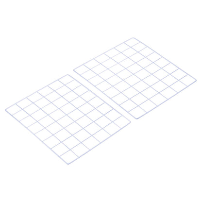 PATIKIL 16"x12" Wire Grid Panel, 2 Pack Wall Grid Decorative Panels Board Photo Pictures Display Decor Hanging Organizer for Home Office, White
