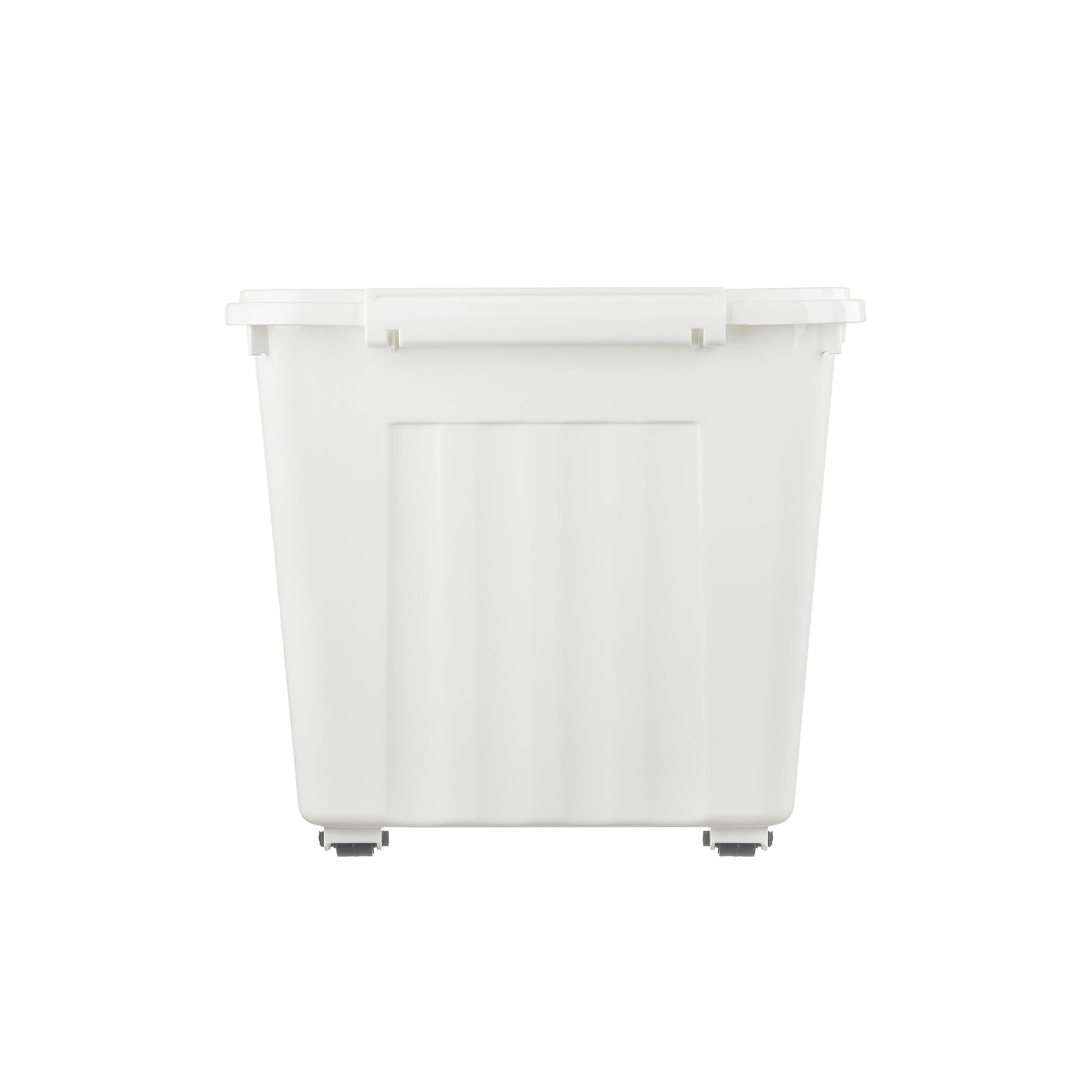 Cetomo 55L*4 Storage Boxes with Lids, Plastic Storage Box with Wheels and Secure Side Latches, Stackable & Nestable Organizer for Home, Office