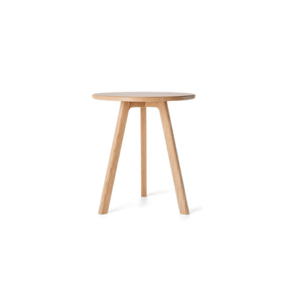 Raico Round Side Table 100% Solid Oak Wood Occasional Minimal Scandinavian End Table for Living Room (Natural Oak)