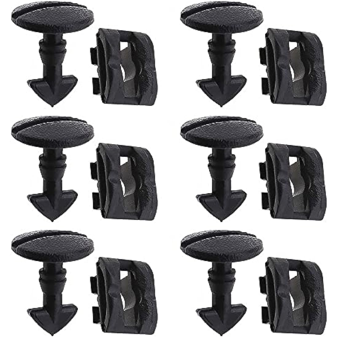 6 Pairs Rear Bumper Tow Eye Cover Inserts Fasteners Rear Bumper Tow Cover Clips Car Retainer Clips Trim Panel Bumper Clips for Car Panel Trim Maintenance