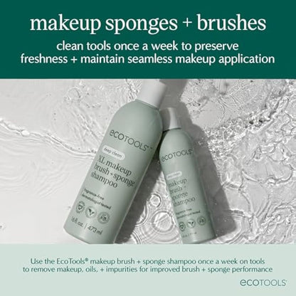 EcoTools On-The-Go Makeup Brush Kit, Travel-Friendly Brush Set, Mini-Size Makeup Tools for Powders, Blush, Bronzer, & Eyeshadows, Eco-Friendly, Synthetic Bristles, Cruelty-Free & Vegan, 5 Piece Set