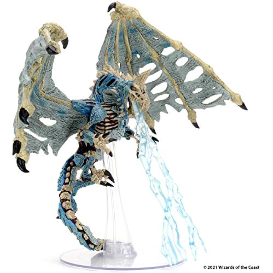 WizKids Dungeons and Dragons Icons of the Realms Miniatures, Boneyard - Blue Dracolich, DnD Miniatures