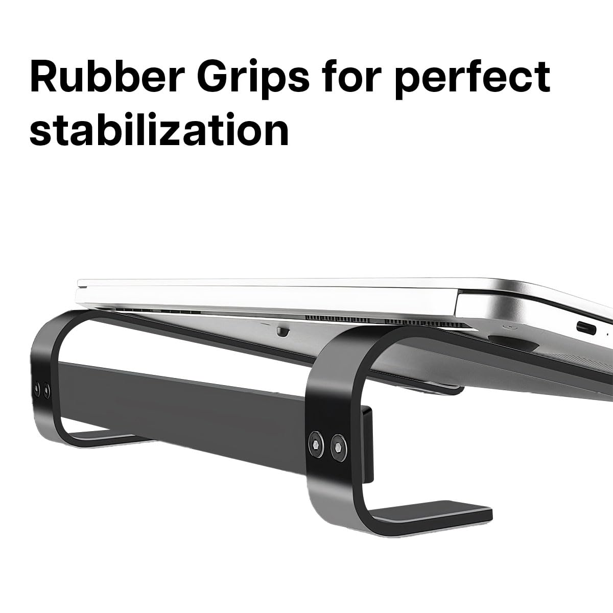 MMOBIEL Laptop Stand - Riser 10 to 18 inches - Ventilated Laptop Holder Universal - Stand for Desk Compatible with MacBook, Notebook, ASUS and more