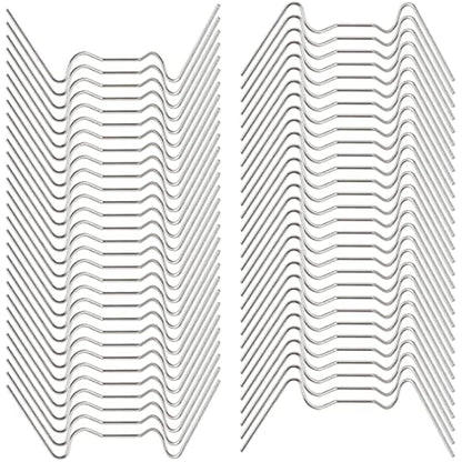 HONGCI 100Pcs W Clips for Greenhouse Glass Panes,Greenhouse Clips for Glass,Stainless Steel Greenhouse W Clips Greenhouse Window Clips Glass Pane Fixings Clips,Greenhouse Glass Clips for Holding Glass