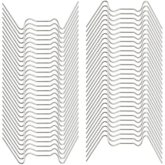 HONGCI 100Pcs W Clips for Greenhouse Glass Panes,Greenhouse Clips for Glass,Stainless Steel Greenhouse W Clips Greenhouse Window Clips Glass Pane Fixings Clips,Greenhouse Glass Clips for Holding Glass