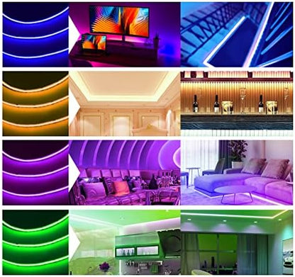 Arotelicht COB LED Strip RGB 5m 12V COB LED Tape Dimmable Fairy Lights High Density 810LEDs/M IP20 for Bedroom Kitchen Home Interior Decoration