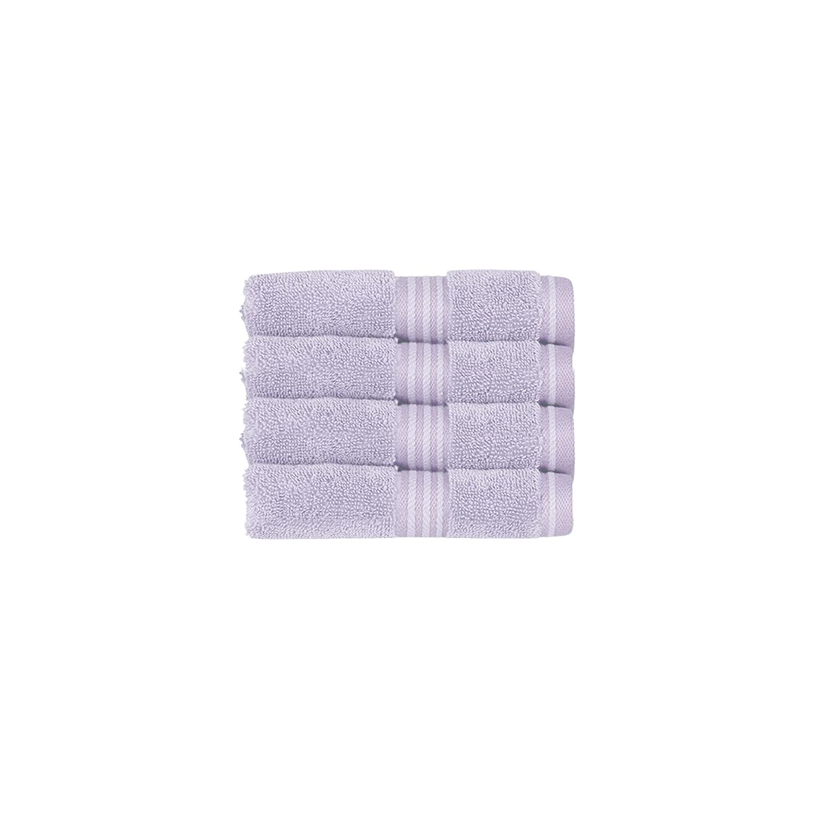 Christy Supreme Hygro 4 Face Cloths Set | Lavender Purple | 100% Luxury Supima Cotton | Ultra Soft | Super Absorbent | 650GSM | 4 Wash Cloth Flannels