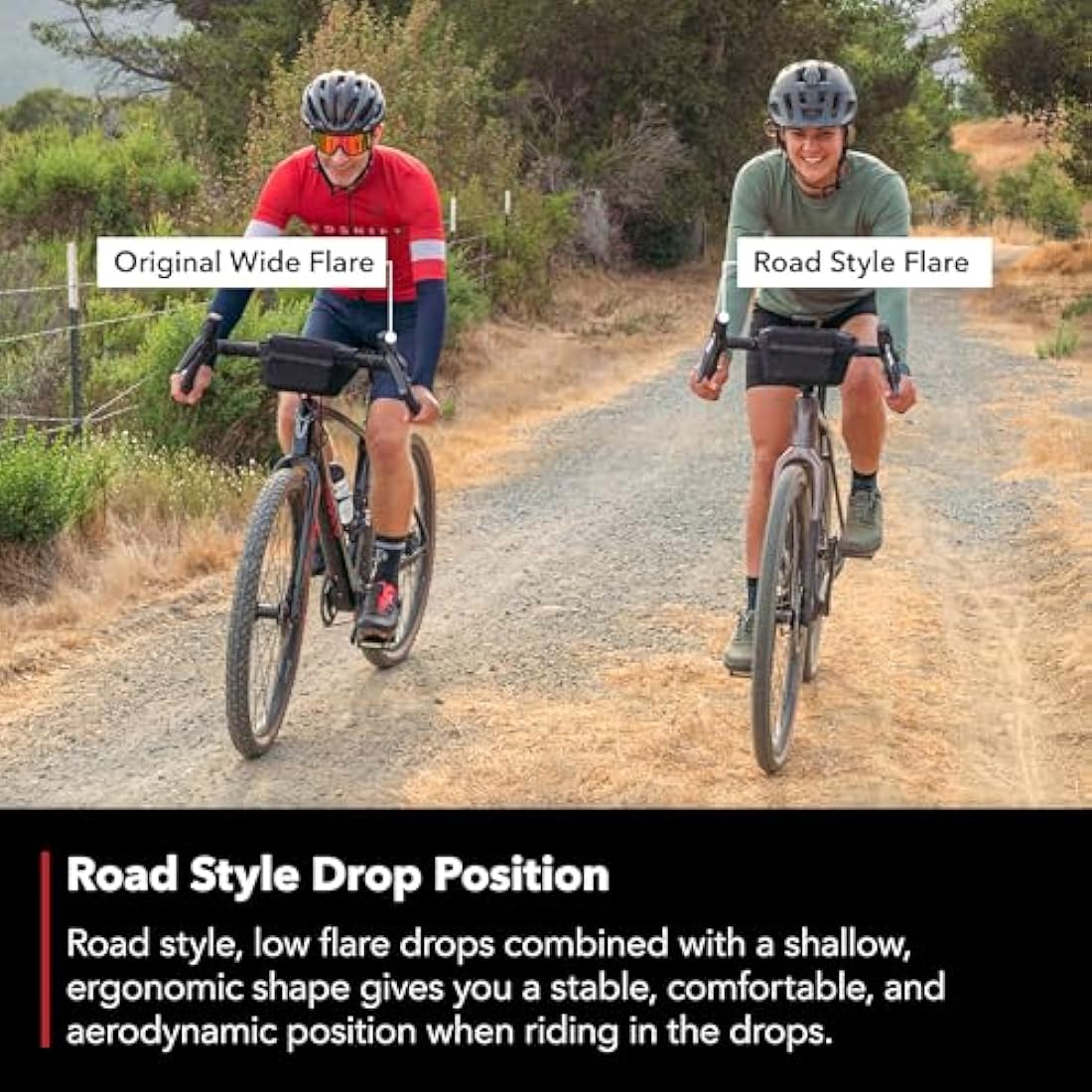 REDSHIFT Kitchen Sink Low Flare Handlebar with Loop for Road, Gravel, Touring, and Commuter Bikes, Aluminum Drop Bar, 31.8mm Clamp, with 20mm of Rise, 41cm Width