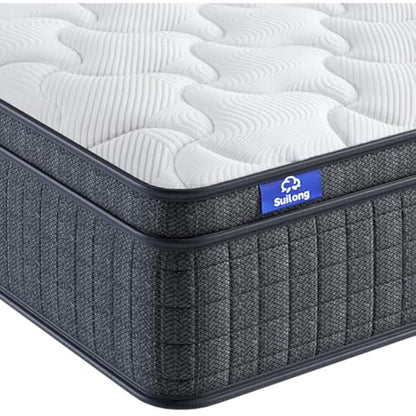 SuiLong 3FT Single Mattress, 12 Inch Memory Foam Individually Spring Hybrid Mattress, Orthopedic Mattresses for Back Pain Relief, Edge Support, Medium Feel (3ft by 6ft3, 90cm x 190cm x 30cm)