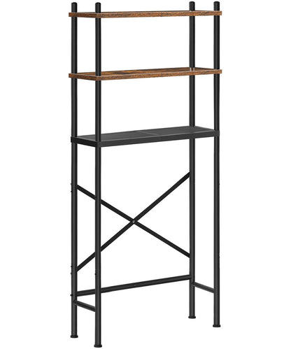 HOOBRO Over Toilet Storage Unit Bathroom Shelf, 3-Tier Bathroom Storage Unit, Freestanding Above Toilet Storage Rack with Adjustable Feet