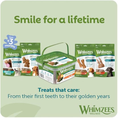 WHIMZEES By Wellness Hedgehog, Dog Dental Sticks, 6 Pieces, Size L, Dog Chews for Large Breeds, Natural, Grain-Free, Rawhide-Free, Vegetarian, No Added Sugar