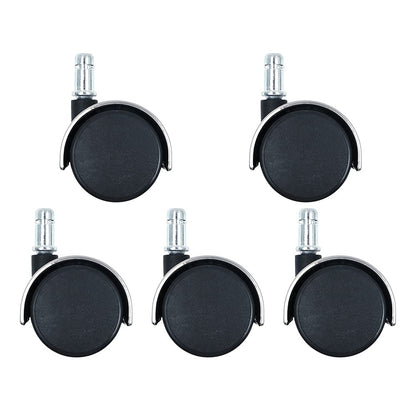 Namvo Office Chair Caster, Set of 5 Polyurethane Replacement Castors Wheels 11mm Size replacement swivel chair wheels, Protect Your Carpet/Hardwood