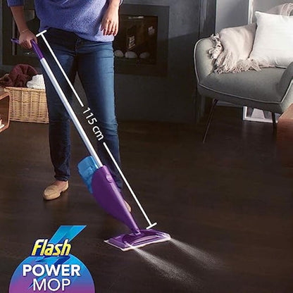 Flash Powermop Starter Kit, All-in-One Dual Spray Mop for Any Type of Floor