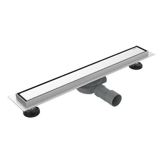 Ibergrif M42001-50 Linear Shower Drain 500mm, 2 in1 Double-sided Tile Insert Stainless Steel Invisible Bathroom Floor Drain Set with Odor Stop and