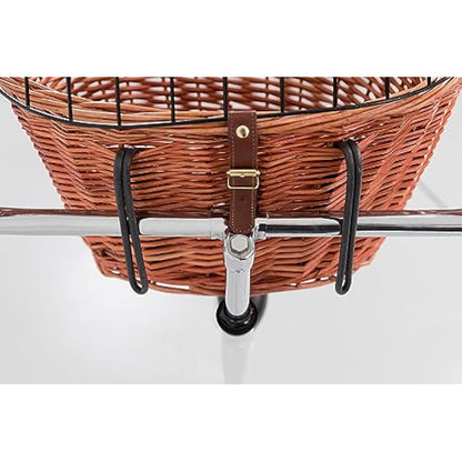 Trixie 2806 Front dog bike basket, 44 × 48 × 33 cm, natural