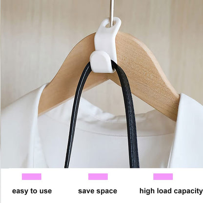 60 Pcs Hanger Connector Hooks, Space Saving Cascading Hanger Hooks,White