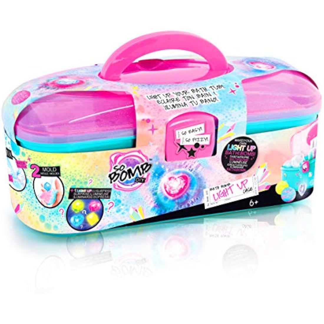 So Bomb DIY Light Up Bath Bomb Case, Light-Up, Pink