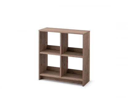 Iris Ohyama,Wooden Open Shelf, 4 Cube storage unit, Organiser, Modern design, Living room, Bedroom, Study room,WOS-4 - Ash Brown