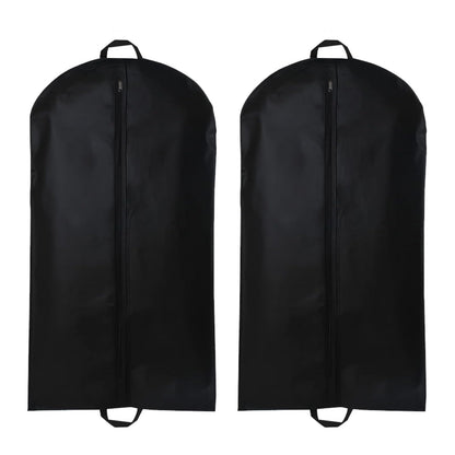 Yelinosk 2 PCS Black Suit Bag for Man 60x120cm, Dust Cover, Carrier, Storage Bag for Coats, Tuxedo