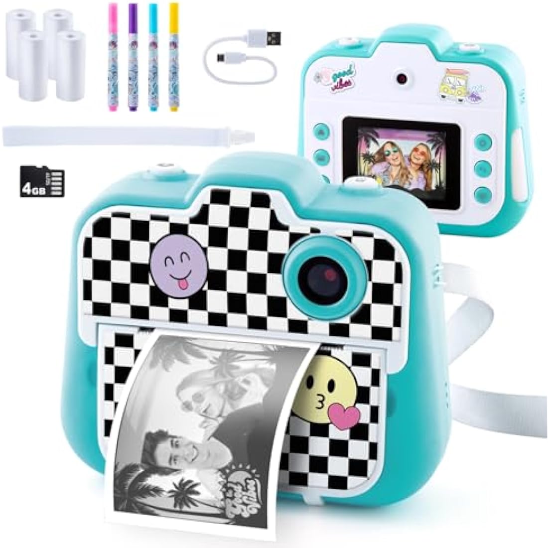 Studio Creator Photo Creator Instant , Kids Digital Camera with Built-In Printer, 250+ Dry Prints, 4GB Micro SD Card Included, Rechargeable, (CLK 004),Multicolor,24.1 x 6.1 x 20.1 centimeters
