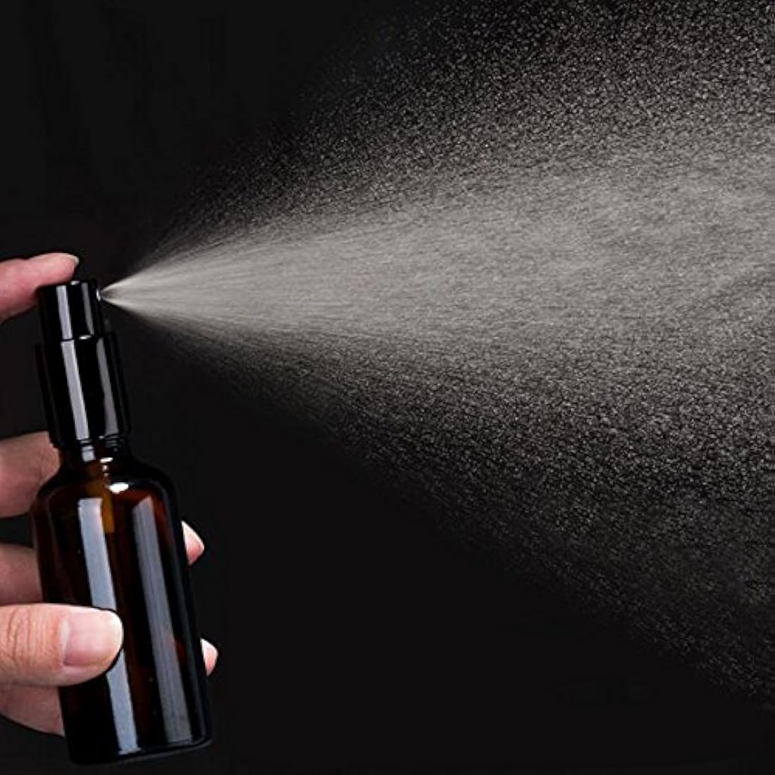 Yizhao 100ml Green Glass Spray Bottle for Essential Oils, Small Empty Fine Mist Spray Bottle, for Cleaning, Aromatherapy, Cosmetic Sprays, Hair –9 Pcs