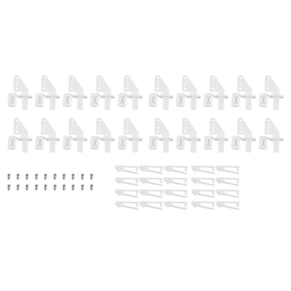 VOANZO 20PCS Micro RC Airplane Control Horn Set with Nuts U-Shaped Control Horns for Foam Fixed Wing Aircraft DIY Adjustable Linkage Rods for Rudder