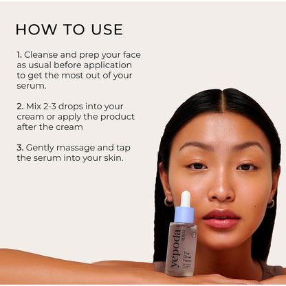 Yepoda The Glow Hero, Oil Serum Hybrid with Bakuchiol, Nourishing & Slow-Aging, Vegan Korean Glow Serum for All Skin Types, 30 ml