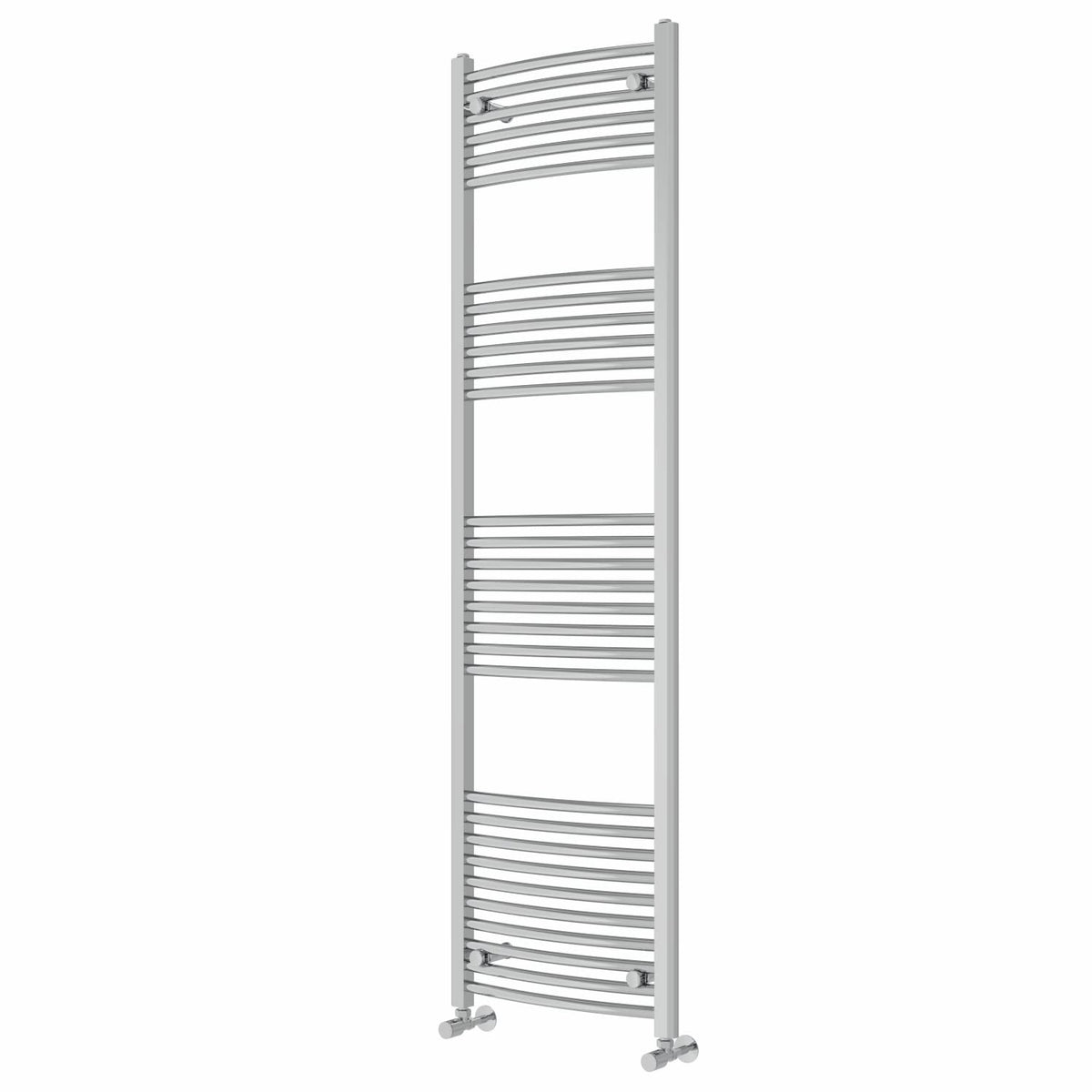 NRG Chrome Curved Central Heating Towel Rail Heated Rad Radiator 1800×500mm