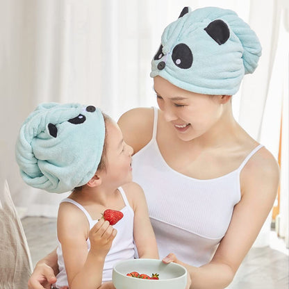 SJTJSPX Hair Towel Wrap Super absorbent hair drying hat Parent-child shower cap quick drying Turban Soft Anti-Frizz Head Towel Twist Wet Hair Towel