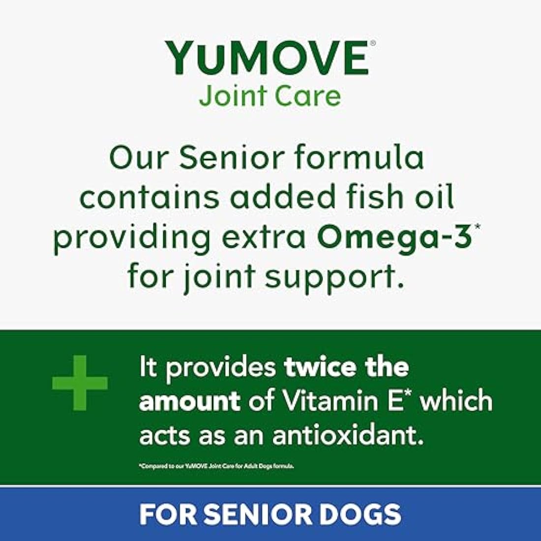 YuMOVE Senior Dog Joint Supplement, Higher Strength for Joint Care, Essential Hip & Joint Support for Older Dogs with Glucosamine, Chondroitin, Green Lipped Mussel, Aged 8+, 120 Tablets