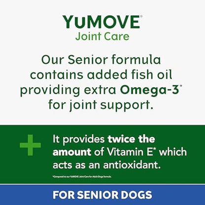 Lintbells | YuMOVE Senior Dog | Higher Strength Hip and Joint Supplement Formulation Designed for Older Dogs | Aged 8+ | 240 Tablets