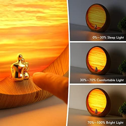 mamre Golden Sunset Lamp Home Decorations Table Lamp Gifts for Wedding Anniversary Valentine's Day Mother's Day Birthday