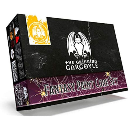 Grinning Gargoyle Fantasy Model Paint Set - The Army Paint Miniature Set - 20x Acrylic Paints and Brush for Tabletop Figures - Hobby Painting (Core)