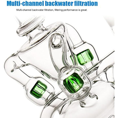 Acrylic bong glass bong pipe bongs for smoking bong bowl14.4mm Green bubbler bong downpipe Straight Pipes percolator oil rigs cheap glass watrer pipe hookah tall 24cm