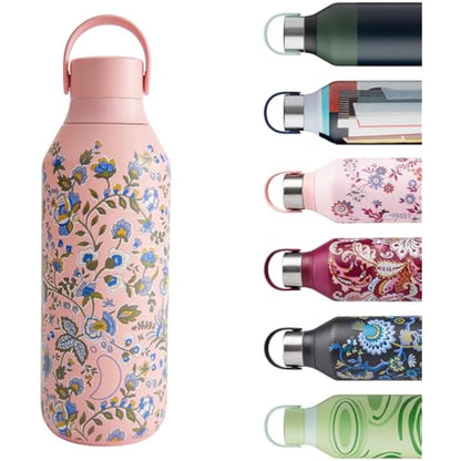 Chilly's Series 2 Water Bottle - Stainless Steel Thermal Bottles with Double Wall Vacuum, Soft Collar & Carry Loop - 24hrs Cold, 12hrs Hot - For Office, Home & Travel - Available in 350ml, 500ml & 1L