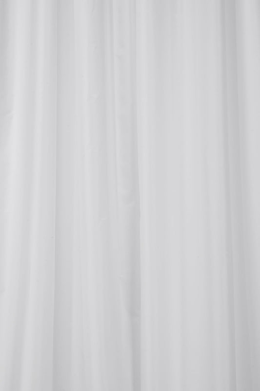Croydex Professional Plain White Water-Resistant Textile Shower Curtain With Hygiene 'N' Clean 1800 x 1800mm