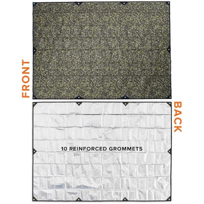 Arcturus XL Survival Tarp - 8.5 x 12 inches (Woodland Camo)