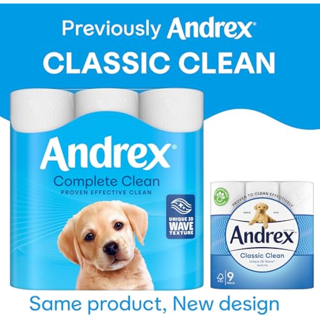 Andrex Packaging Andrex Classic Clean Mega Toilet Roll - 12 Mega XL - Same Quality Toil ...