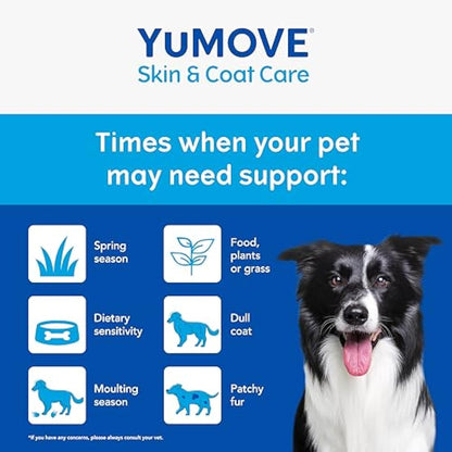 YuMOVE Skin & Coat Care Moulting Supplement for Dogs, Coat and Skin Supplement for Dogs with Skin Irritation, Dull Coats and Excess Moulting, 500ml