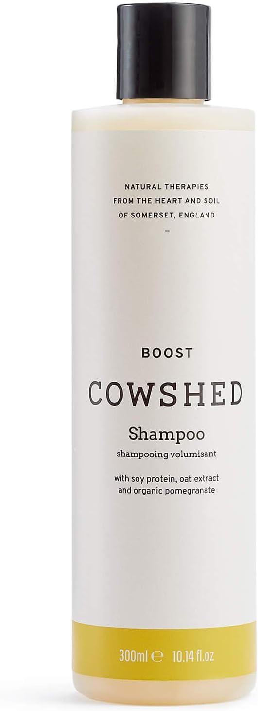 Cowshed Boost Shampoo 300ml | Volumising Shampoo for Fine Hair | Natural, Vegan, & Paraben Free | Cleansing & Detangling with Wheat Protein, Oat
