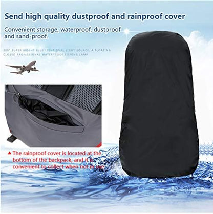Bseash 60L Waterproof Hiking Camping Backpack with Rain Cover, Lightweight Outdoor Sport Travel Daypack Rucksack for Climbing Skiing