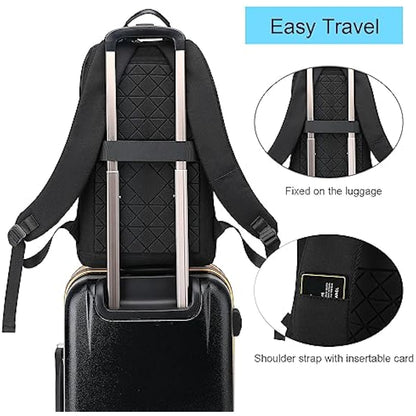 AUGUR Business Slim Backpack for Men Women 15.6 inch Water Resistant Laptop Backpack Computer Notebooks Lightweight Small Backpacks For Travel/Business/Work