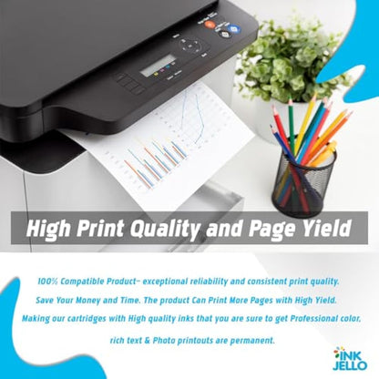 Inkjello Compatible Toner Cartridge Replacement for HP Colour LaserJet CM2320 CM2320fxi CM2320n CM2320nf CP2020 CP2025 CP2025dn CP2025n CC530A CC531A CC532A CC533A CRG 718 (BK/C/Y/M, 4-Pack)