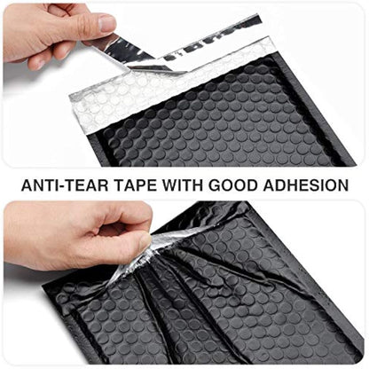 Switory Padded Envelopes A5 Bubble Mailers Packaging Bags 50pcs 6x10In Black Small Envelopes Bubble Envelopes A5 Envelopes Bubble Wrap Envelope Mailer Bags Poly Mailers 15.3cmx22.9cm