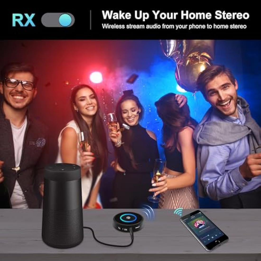 Giveet Bluetooth V5.3 Transmitter Receiver for TV, 2-in-1 Wireless Transmitter Adapter for TV Airplane PC MP3 Gym, Bluetooth Receiver for Wired Speakers Headphones, No Delay, Pair 2 Devices, 16 Hours